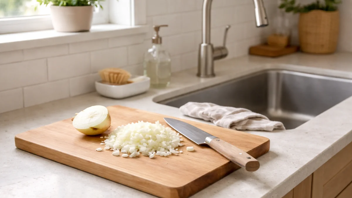 how to remove onion smell from hands