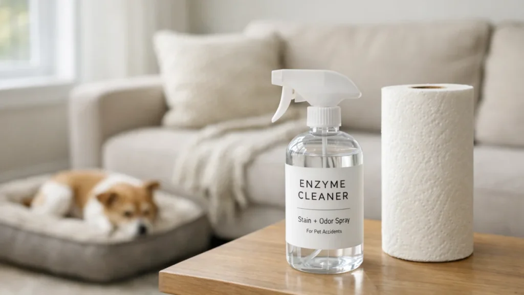 best enzyme cleaners for pet urine odors in a clean living room
