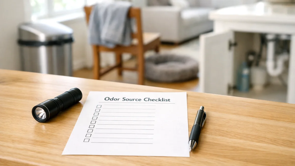 how to find the source of a bad smell in your home