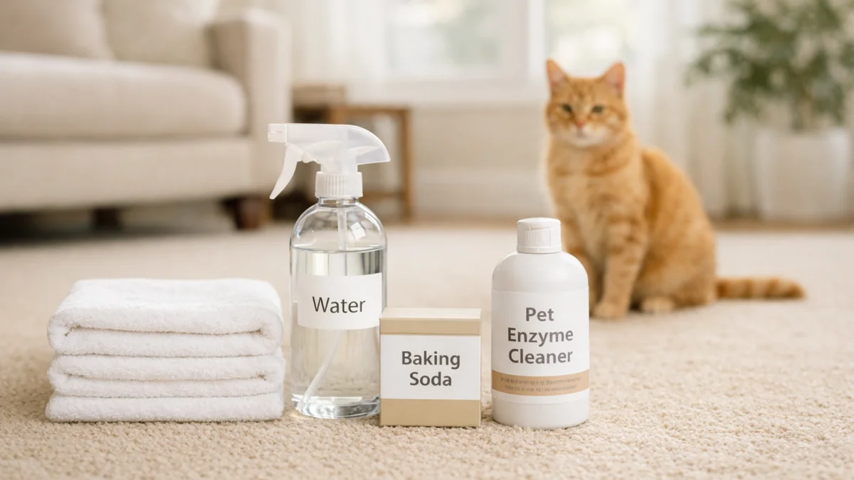 how to clean cat pee from carpet