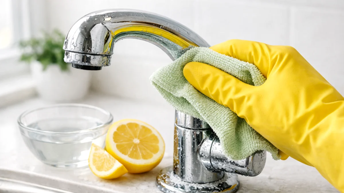 how to remove limescale from faucets