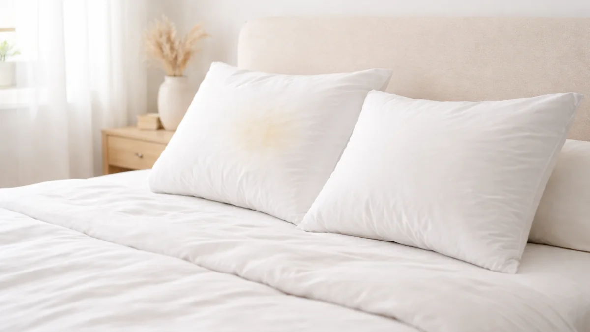 how to remove yellow stains from pillows