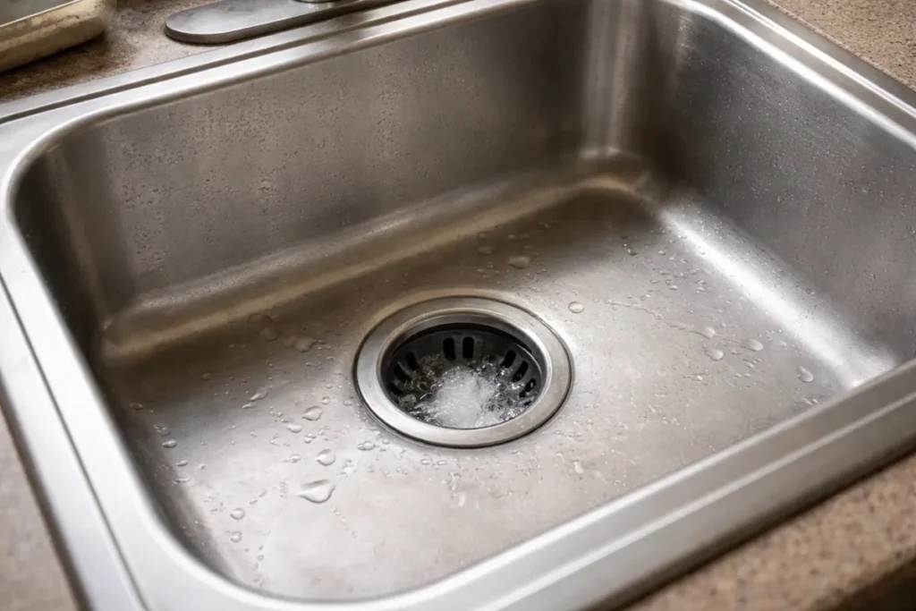 baking soda and vinegar cleaning garbage disposal drain